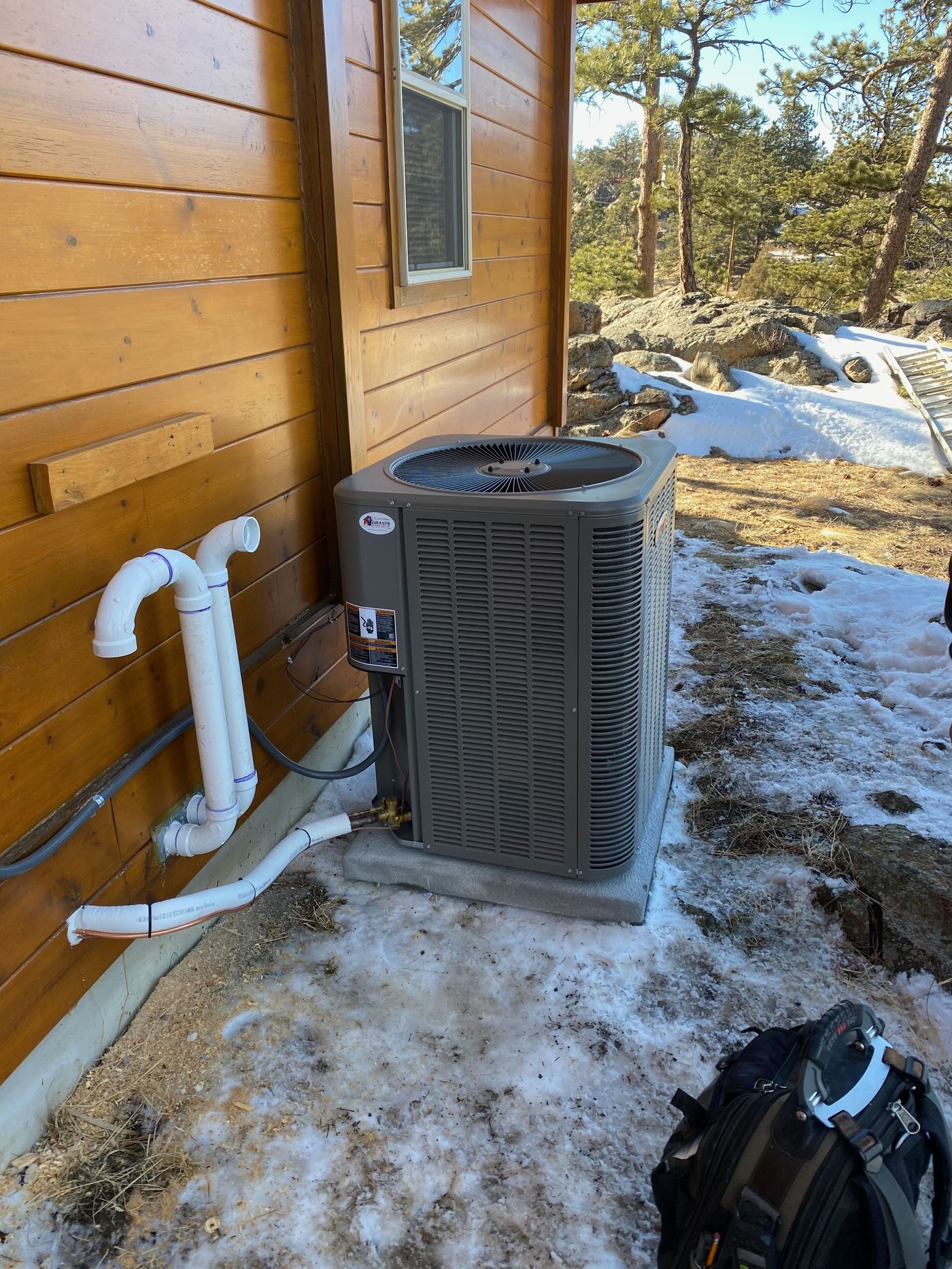 Central AC on a mountain cabin