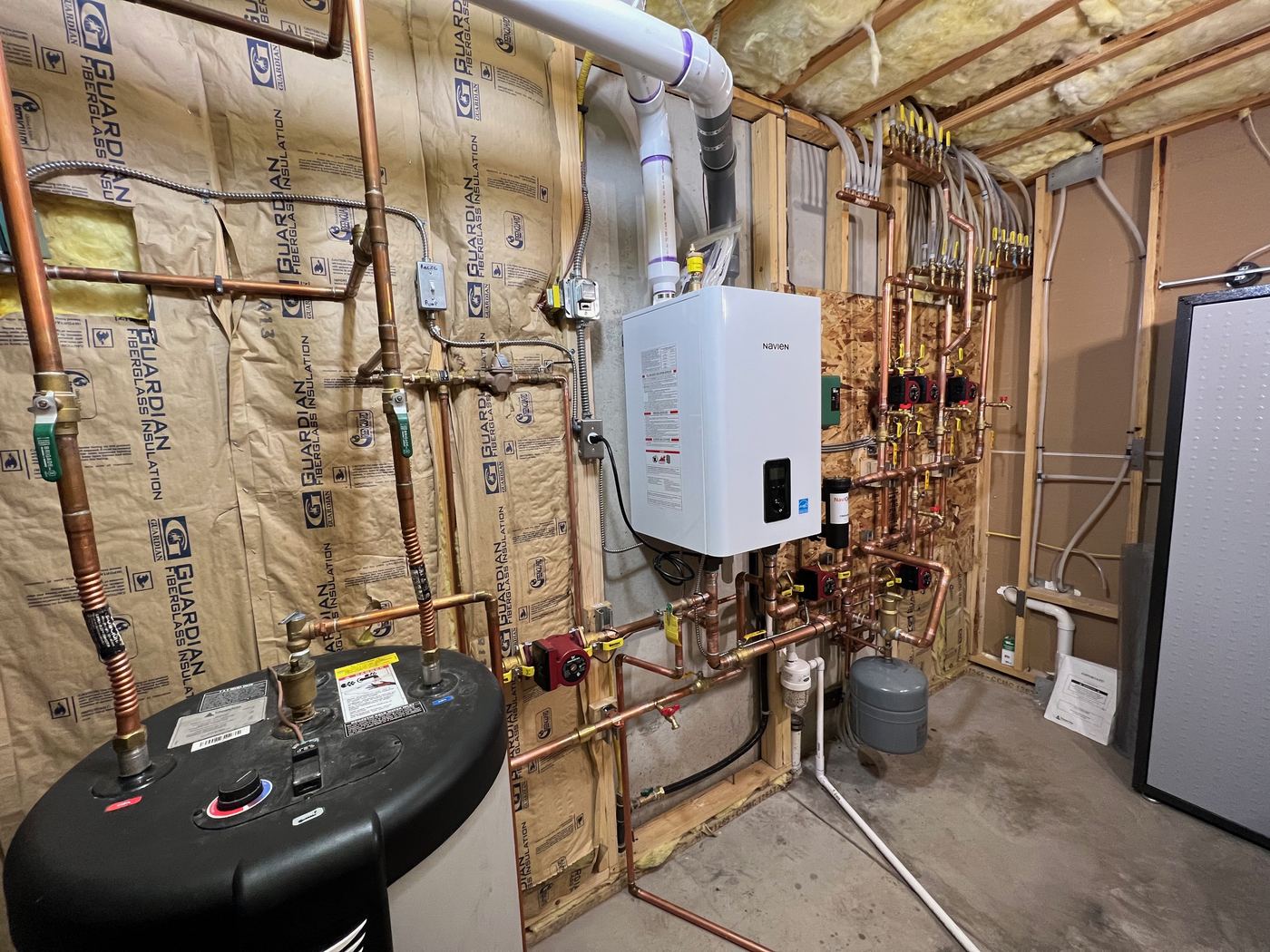 Navien boiler with zone pumps