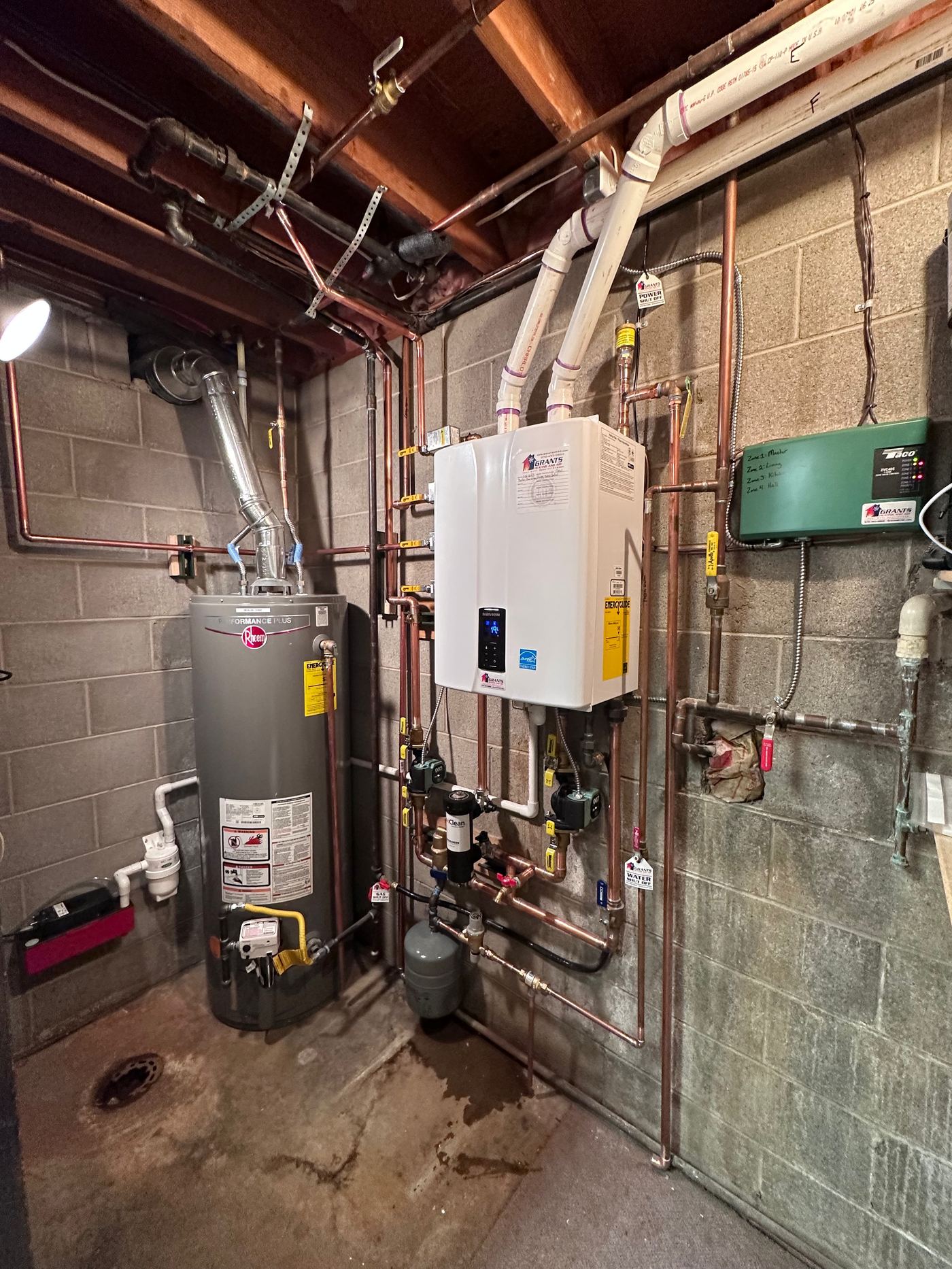Wall-hung boiler and tank water heater