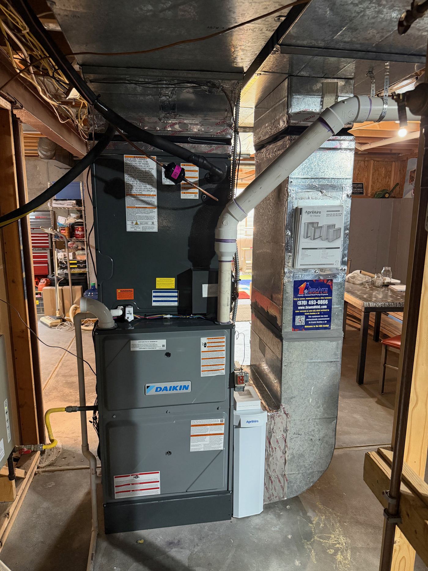 Daikin furnace with AprilAire air cleaner