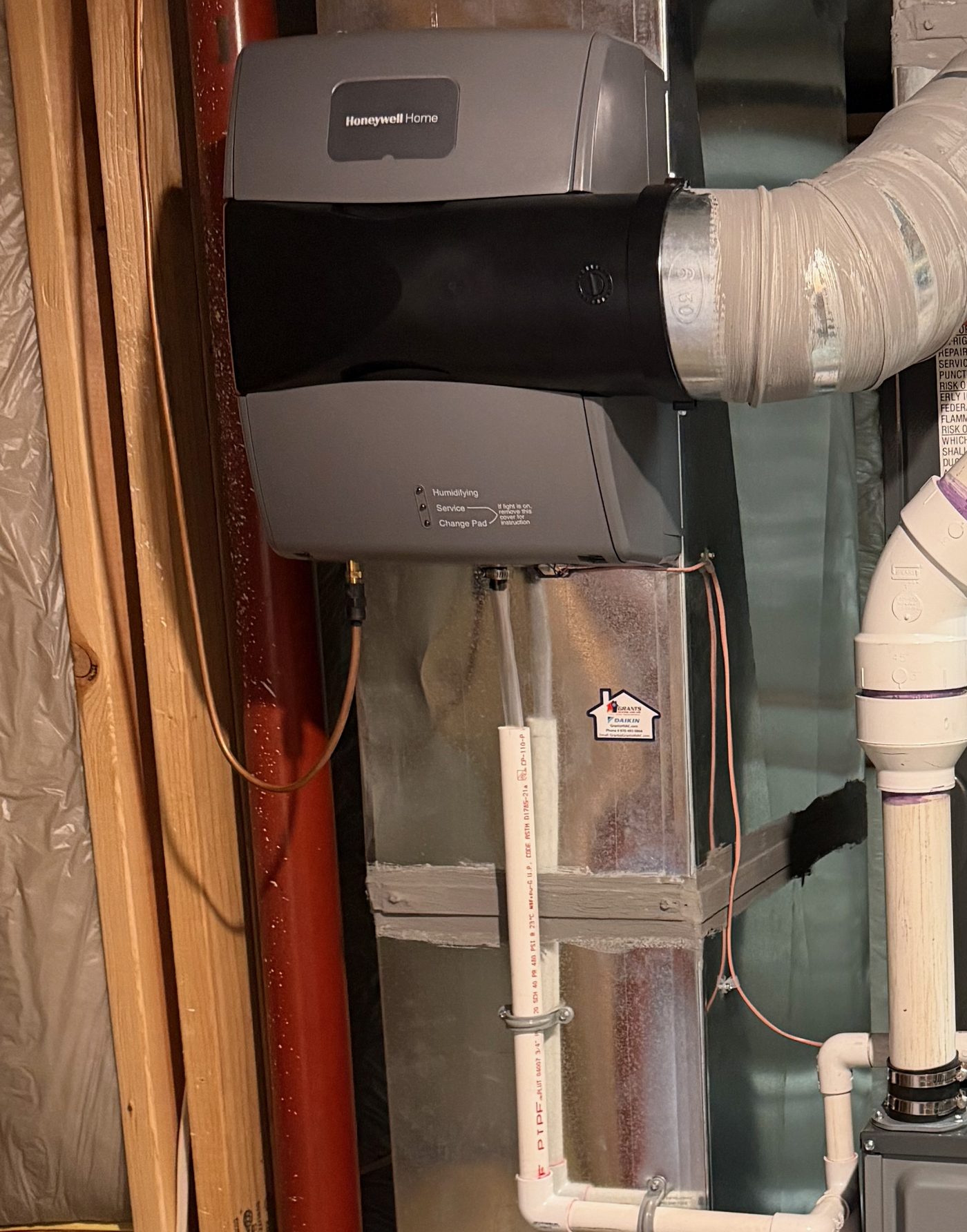 Honeywell HE300 whole-home humidifier — Grants HVAC