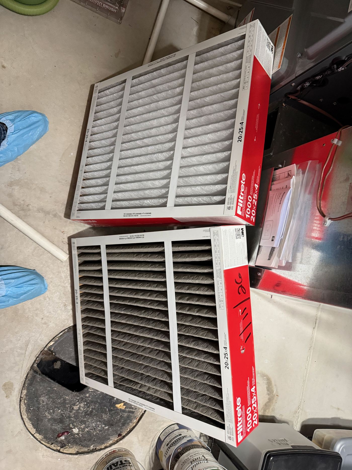 Dirty vs clean 4-inch filter — this is why we change them