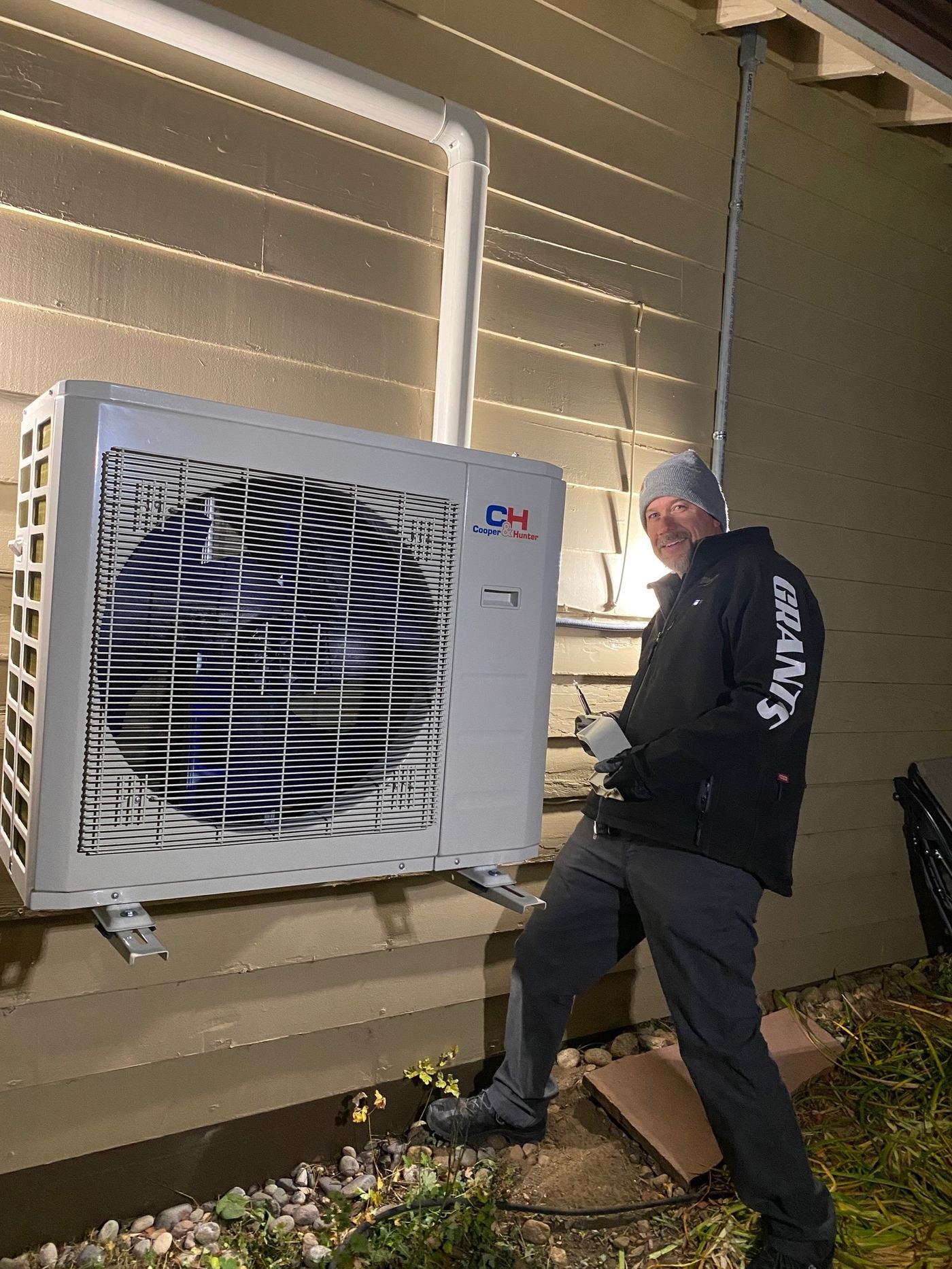 Grant with a Cooper & Hunter mini-split install